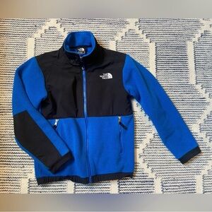 The North Face Sz Med (10/12) Vibrant Zip Front Blue Fleece Denali Jacket